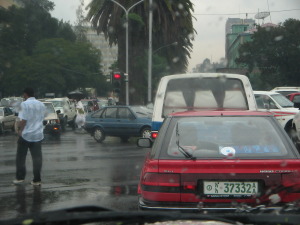 Stuck in Addis traffic