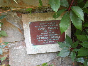 The plaque near the gate