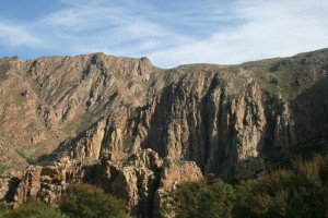 Rock formations outside town