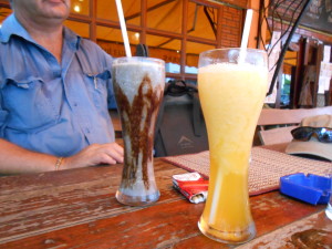 Refreshments at a street cafe